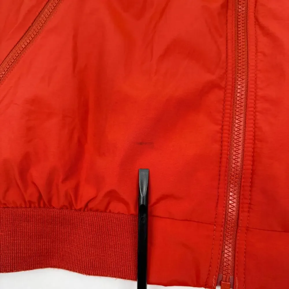L.L.Bean Nylon Jacket XL Red Orange Zip Bomber Outdoor Gorpcore Utility 2000s